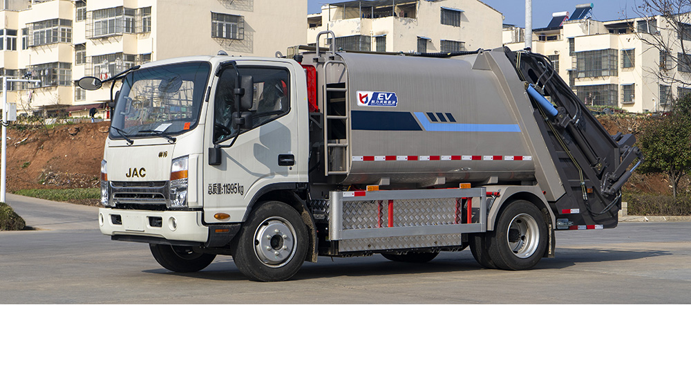 江淮帅铃纯电动压缩式垃圾车图2