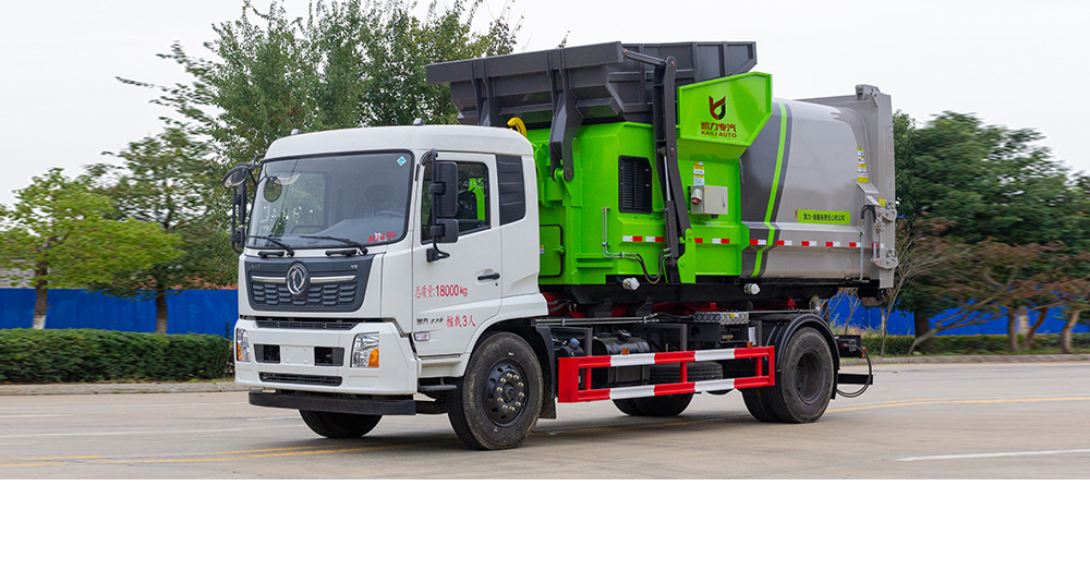 东风天锦车厢可卸式垃圾车图1