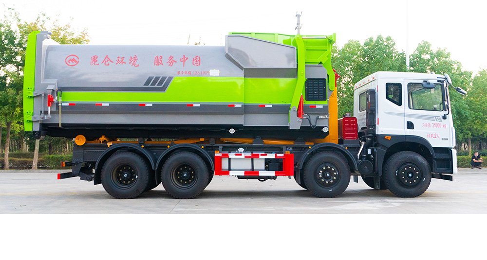 东风华神前四后八车厢可卸式垃圾车图3